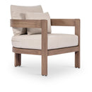  Meridian Newport Beige Water Resistant Fabric Upholstered Outdoor Patio Chair IMAGE 1