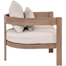  Meridian Newport Beige Water Resistant Fabric Upholstered Outdoor Patio Chair IMAGE 4