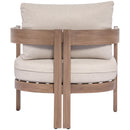  Meridian Newport Beige Water Resistant Fabric Upholstered Outdoor Patio Chair IMAGE 5