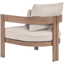  Meridian Newport Beige Water Resistant Fabric Upholstered Outdoor Patio Chair IMAGE 6