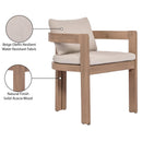  Meridian Newport Beige Water Resistant Fabric Upholstered Outdoor Patio Dining Chair IMAGE 11