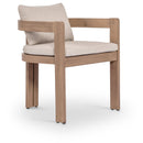  Meridian Newport Beige Water Resistant Fabric Upholstered Outdoor Patio Dining Chair IMAGE 1