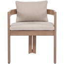  Meridian Newport Beige Water Resistant Fabric Upholstered Outdoor Patio Dining Chair IMAGE 3
