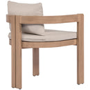  Meridian Newport Beige Water Resistant Fabric Upholstered Outdoor Patio Dining Chair IMAGE 6