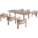  Meridian Newport Beige Water Resistant Fabric Upholstered Outdoor Patio Dining Chair IMAGE 7