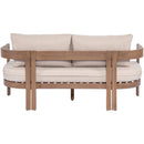  Meridian Newport 65" Beige Water Resistant Fabric Upholstered Outdoor Patio Loveseat IMAGE 5