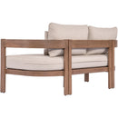  Meridian Newport 65" Beige Water Resistant Fabric Upholstered Outdoor Patio Loveseat IMAGE 6