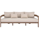  Meridian Newport 86.75" Beige Water Resistant Fabric Upholstered Outdoor Patio Sofa IMAGE 3