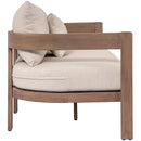  Meridian Newport 86.75" Beige Water Resistant Fabric Upholstered Outdoor Patio Sofa IMAGE 4