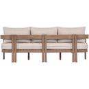  Meridian Newport 86.75" Beige Water Resistant Fabric Upholstered Outdoor Patio Sofa IMAGE 5