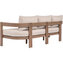  Meridian Newport 86.75" Beige Water Resistant Fabric Upholstered Outdoor Patio Sofa IMAGE 6