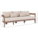  Meridian Newport 86.75" Beige Water Resistant Fabric Upholstered Outdoor Patio Sofa IMAGE 8