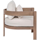  Meridian Newport Cream Water Resistant Fabric Upholstered Outdoor Patio Chair IMAGE 4