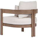  Meridian Newport Cream Water Resistant Fabric Upholstered Outdoor Patio Chair IMAGE 6