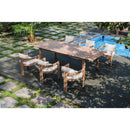  Meridian Newport Cream Water Resistant Fabric Upholstered Outdoor Patio Dining Chair IMAGE 2