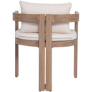  Meridian Newport Cream Water Resistant Fabric Upholstered Outdoor Patio Dining Chair IMAGE 5