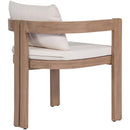  Meridian Newport Cream Water Resistant Fabric Upholstered Outdoor Patio Dining Chair IMAGE 6