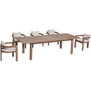  Meridian Newport Cream Water Resistant Fabric Upholstered Outdoor Patio Dining Chair IMAGE 8