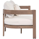  Meridian Newport 86.75" Cream Water Resistant Fabric Upholstered Outdoor Patio Sofa IMAGE 4