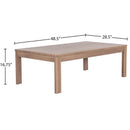  Meridian Newport Natural Acacia Wood Outdoor Patio Coffee Table IMAGE 5