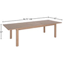  Meridian Newport 86.75" / 108" Natural Acacia Wood Outdoor Patio Dining Table IMAGE 11