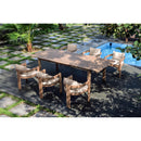  Meridian Newport 86.75" / 108" Natural Acacia Wood Outdoor Patio Dining Table IMAGE 2