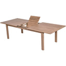  Meridian Newport 86.75" / 108" Natural Acacia Wood Outdoor Patio Dining Table IMAGE 7