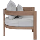  Meridian Newport Grey Water Resistant Fabric Upholstered Outdoor Patio Chair IMAGE 4