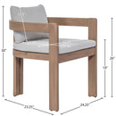  Meridian Newport Grey Water Resistant Fabric Upholstered Outdoor Patio Dining Chair IMAGE 10