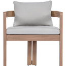  Meridian Newport Grey Water Resistant Fabric Upholstered Outdoor Patio Dining Chair IMAGE 3