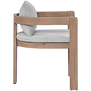  Meridian Newport Grey Water Resistant Fabric Upholstered Outdoor Patio Dining Chair IMAGE 4