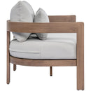  Meridian Newport 65" Grey Water Resistant Fabric Upholstered Outdoor Patio Loveseat IMAGE 4