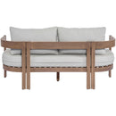  Meridian Newport 65" Grey Water Resistant Fabric Upholstered Outdoor Patio Loveseat IMAGE 5