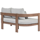  Meridian Newport 65" Grey Water Resistant Fabric Upholstered Outdoor Patio Loveseat IMAGE 6