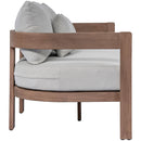  Meridian Newport 86.75" Grey Water Resistant Fabric Upholstered Outdoor Patio Sofa IMAGE 4