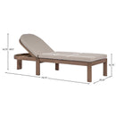  Meridian Newport Beige Water Resistant Fabric Upholstered Outdoor Patio Lounge Chair IMAGE 12