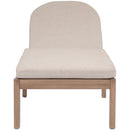  Meridian Newport Beige Water Resistant Fabric Upholstered Outdoor Patio Lounge Chair IMAGE 3