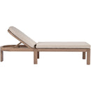  Meridian Newport Beige Water Resistant Fabric Upholstered Outdoor Patio Lounge Chair IMAGE 4