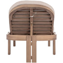  Meridian Newport Beige Water Resistant Fabric Upholstered Outdoor Patio Lounge Chair IMAGE 5