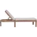  Meridian Newport Beige Water Resistant Fabric Upholstered Outdoor Patio Lounge Chair IMAGE 9