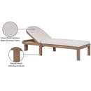  Meridian Newport Cream Water Resistant Fabric Upholstered Outdoor Patio Lounge Chair IMAGE 13