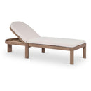  Meridian Newport Cream Water Resistant Fabric Upholstered Outdoor Patio Lounge Chair IMAGE 1