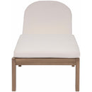  Meridian Newport Cream Water Resistant Fabric Upholstered Outdoor Patio Lounge Chair IMAGE 3