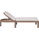  Meridian Newport Cream Water Resistant Fabric Upholstered Outdoor Patio Lounge Chair IMAGE 4