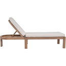 Meridian Newport Cream Water Resistant Fabric Upholstered Outdoor Patio Lounge Chair IMAGE 9