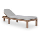  Meridian Newport Grey Water Resistant Fabric Upholstered Outdoor Patio Lounge Chair IMAGE 1