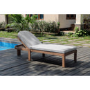  Meridian Newport Grey Water Resistant Fabric Upholstered Outdoor Patio Lounge Chair IMAGE 2