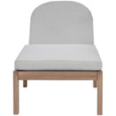  Meridian Newport Grey Water Resistant Fabric Upholstered Outdoor Patio Lounge Chair IMAGE 3