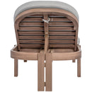  Meridian Newport Grey Water Resistant Fabric Upholstered Outdoor Patio Lounge Chair IMAGE 5