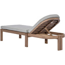  Meridian Newport Grey Water Resistant Fabric Upholstered Outdoor Patio Lounge Chair IMAGE 6